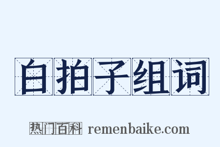 白拍子组词是什么意思的图片